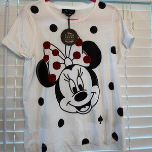 NWT Kate Spade x Disney Minnie Mouse Short Sleeve Cotton T-Shirt (Size: M)